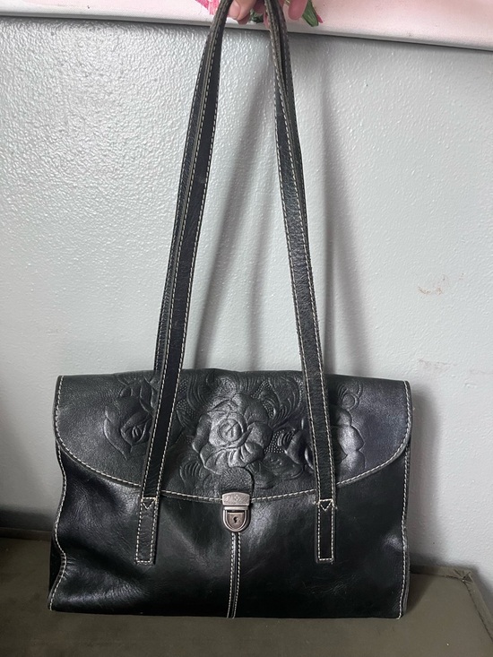Patricia Nash Black Leather shoulder bag